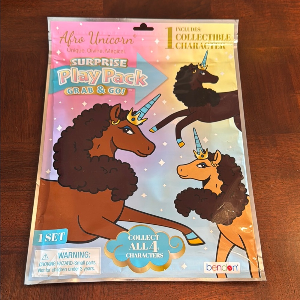 Afro Unicorn Surprise Play Pack Grab & Go Collectible Foam Character